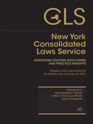 cover image of New York Consolidated Laws Service